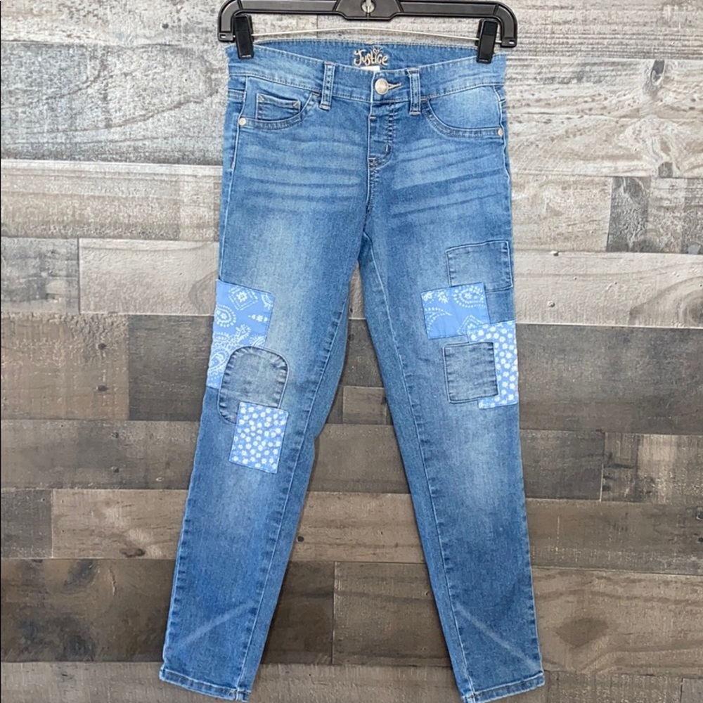 Stylish Patched Justice Jeggings